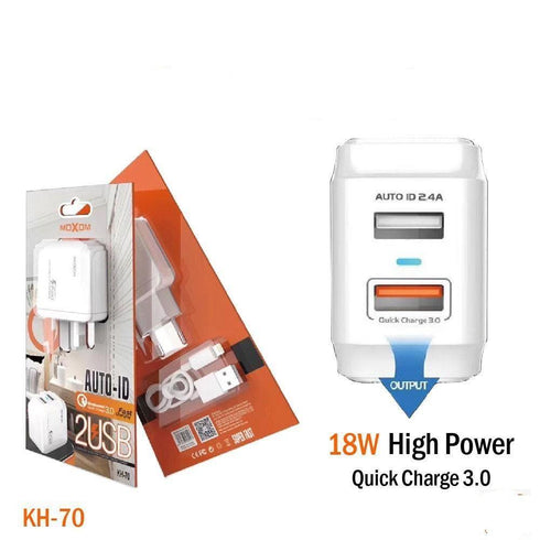 Moxom Fast Home Charger 2 port charger